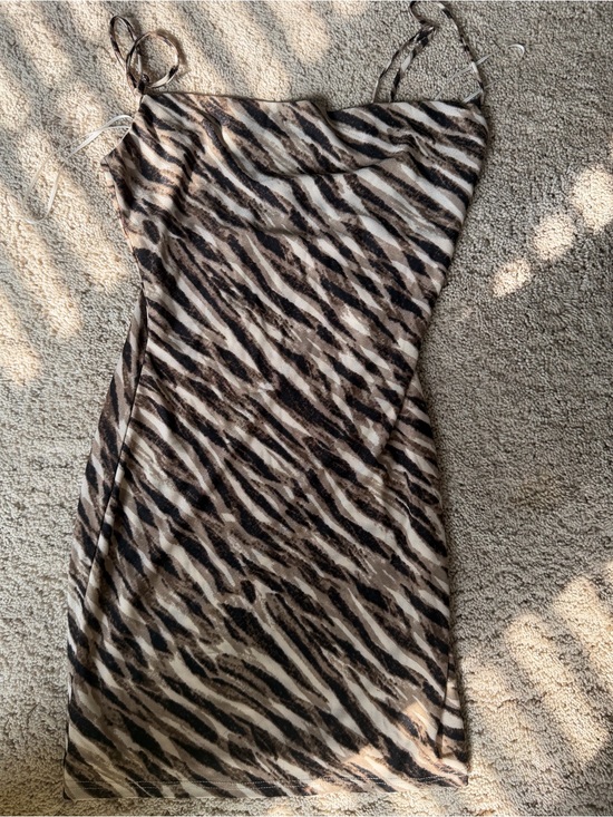 Windsor Dresses & Skirts - Windsor Zebra-Stripe Slip Dress in Brown and Black